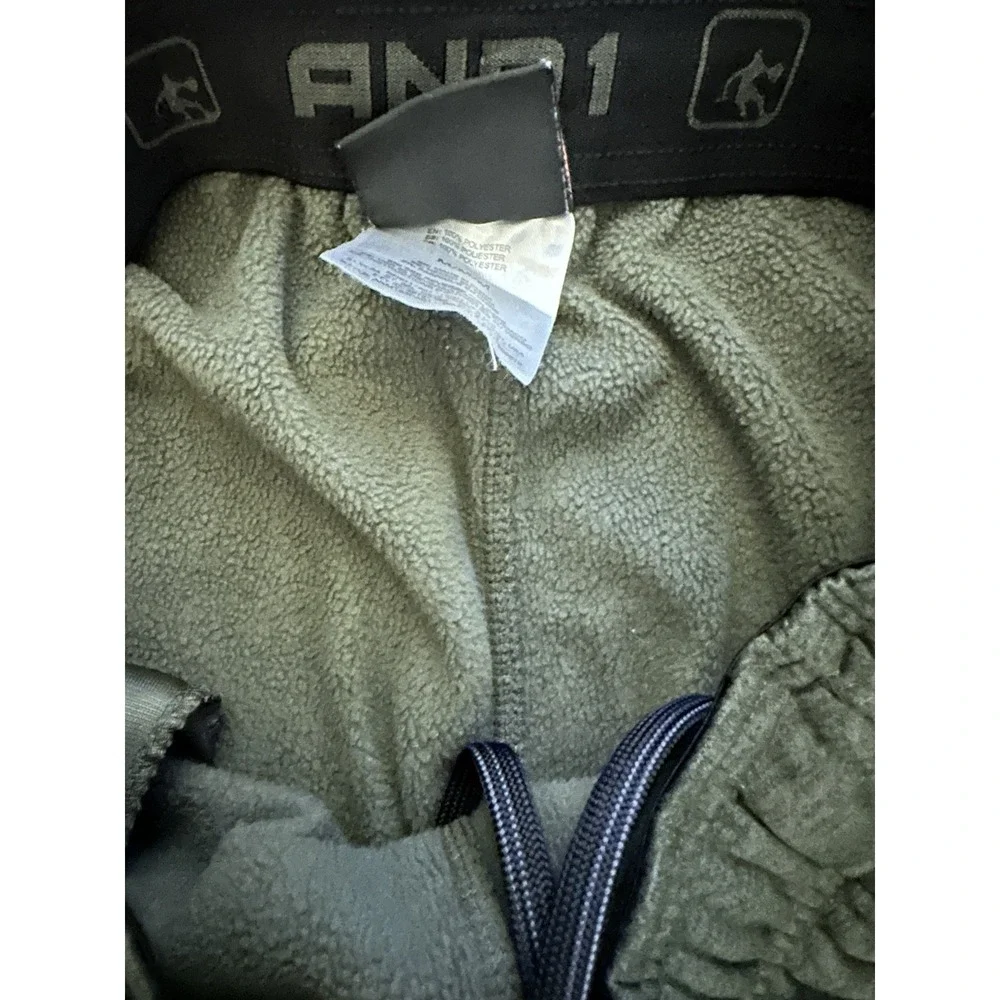 AND1‎ Sweatpants Men's M Green Athletic Basketball Cinch Cord